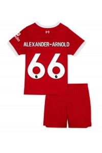 Fotbalové Dres Liverpool Alexander-Arnold #66 Dětské Domácí Oblečení 2023-24 Krátký Rukáv (+ trenýrky)